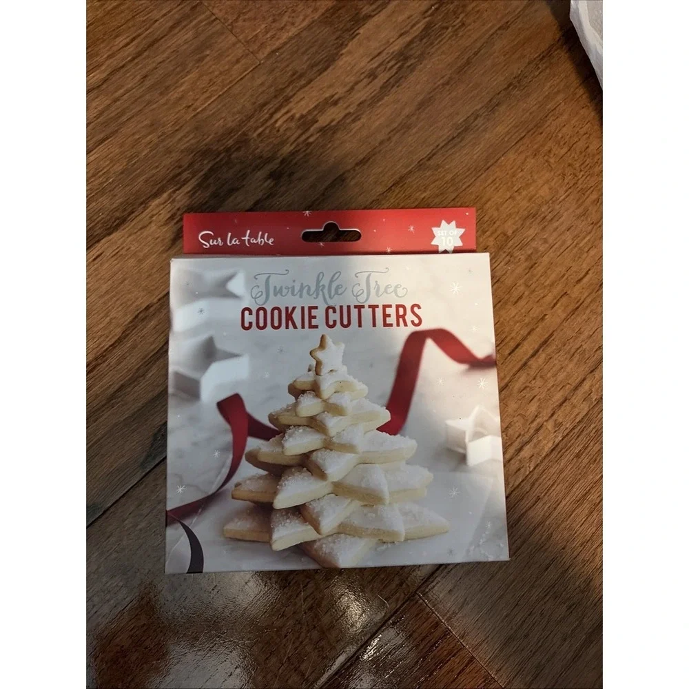 Sur la Table CHRISTMAS Tree TWINKLE TREE Star COOKIE CUTTERS RED 10pc cutter new